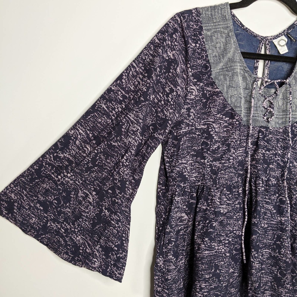 ANTHROPOLOGIE Blue Akemi Kin Marcella Boho Blouse Sz M - Picture 4 of 8